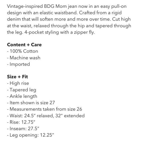 BDG pull-on highwaisted mom jeans from UO - Picture 3 of 9